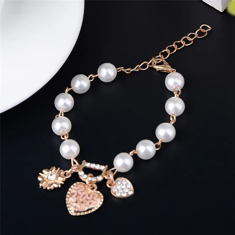 PINKSEE Fashion Imitation Pearls Flower Love Heart Chain Bracelet Women Wristband Jewelry Wholesale
PINKSEE Fashion Imitation Pearls Flower Love Heart Chain Bracelet Women Wristband Jewelry Wholesale