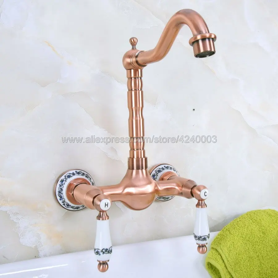 Antique Red Copper Wall Mounted Hot&Cold Bathroom Kitchen Basin Sink swivel Faucet Mixer Tap Kna954
Antique Red Copper Wall Mounted Hot&Cold Bathroom Kitchen Basin Sink swivel Faucet Mixer Tap Kna954