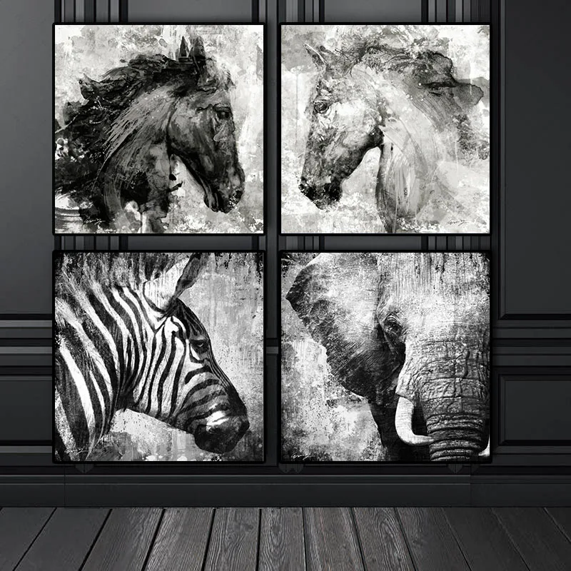 Black and White Elephant Horse Zebra Wall Canvas Art Nordic Painting Poster and Print Scandinavian Wall Picture for Living Room
Black and White Elephant Horse Zebra Wall Canvas Art Nordic Painting Poster and Print Scandinavian Wall Picture for Living Room