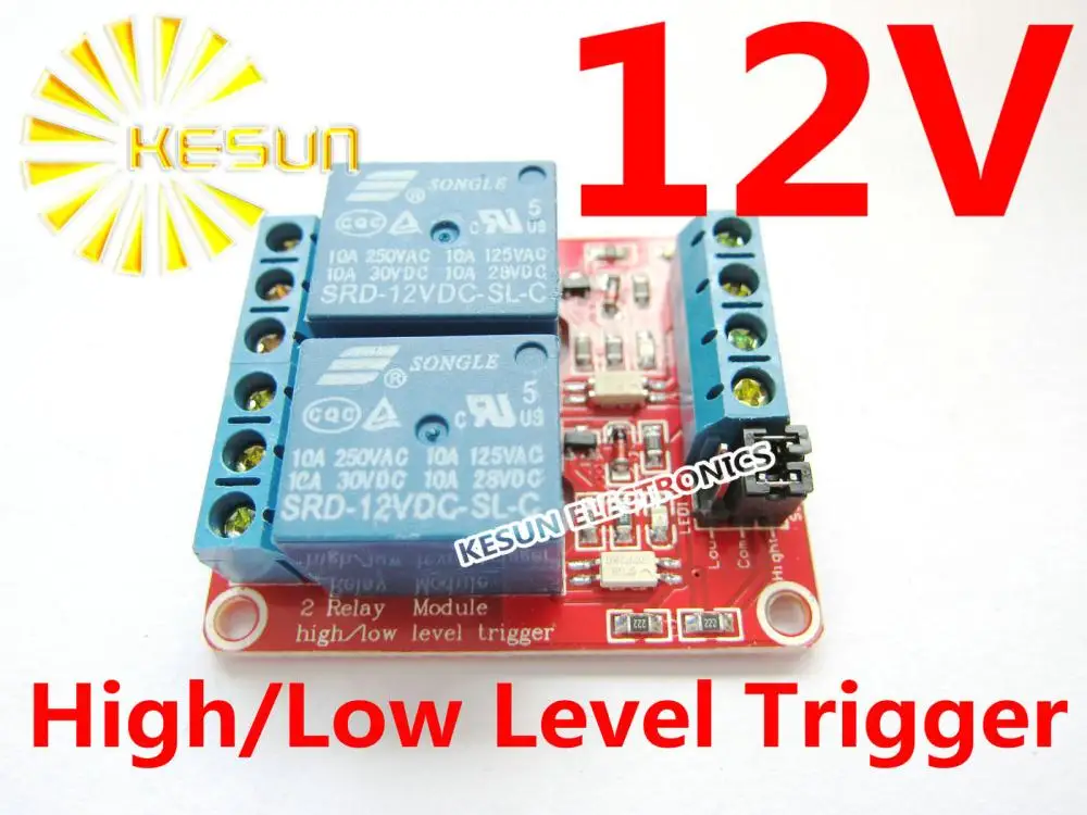 10PCS/LOT 2 Channel 12V High/Low Level Trigger Relay Module With Optocoupler for SCM Household Appliance Control
10PCS/LOT 2 Channel 12V High/Low Level Trigger Relay Module With Optocoupler for SCM Household Appliance Control