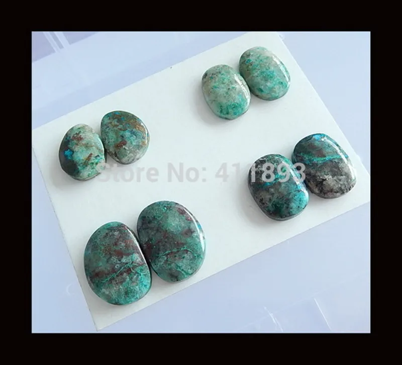 On sale,Natural 4 Pairs Of Chrysocolla fashion earring Cabochons Beads 26x19x7mm,21x15x8mm,27.16g
On sale,Natural 4 Pairs Of Chrysocolla fashion earring Cabochons Beads 26x19x7mm,21x15x8mm,27.16g