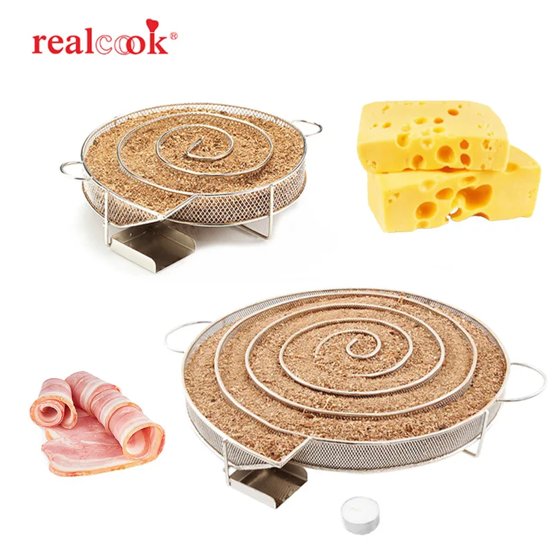 Realcook Charcoal Barbecue Smoker Round Cold Smoke Generator Outdoor Wood Chip BBQ Basket Tool For Grill Kitchen Smoking Cooking
Realcook Charcoal Barbecue Smoker Round Cold Smoke Generator Outdoor Wood Chip BBQ Basket Tool For Grill Kitchen Smoking Cooking