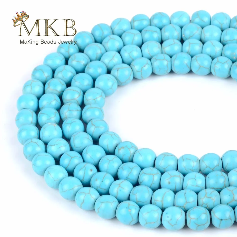 Wholesale Blue Turquoises Stone Round Beads For Jewelry Making 4 6 8 10 12mm Spacer Loose Beads Fit Diy Bracelet Necklace 15"
Wholesale Blue Turquoises Stone Round Beads For Jewelry Making 4 6 8 10 12mm Spacer Loose Beads Fit Diy Bracelet Necklace 15"
