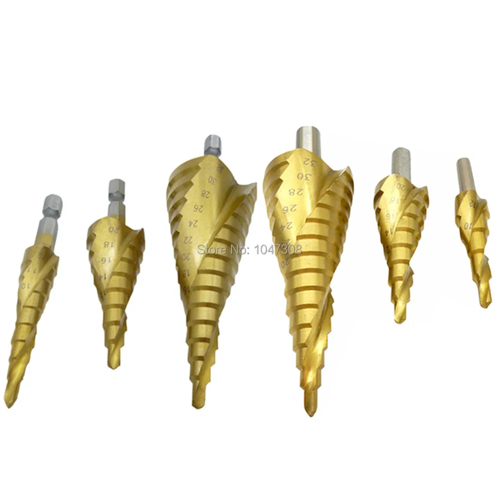 3pcs Step Drill Bit 4-12mm 4-20mm 4-32mm Step Drill Cone Cutter Set Titanium Coated Steel Wood Plastic Metal Hole Cutter Reaming
3pcs Step Drill Bit 4-12mm 4-20mm 4-32mm Step Drill Cone Cutter Set Titanium Coated Steel Wood Plastic Metal Hole Cutter Reaming