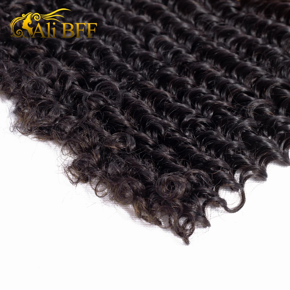 Волнистые индийские пучки волос ALI BFF 100% человеческие волосы 1 3 4 пряди 8 26 дюймов