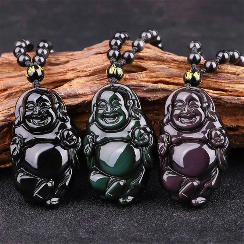 Natural Stones Colorful Rainbow Eye Obsidian Buddha Pendant Necklace Black Obsidian Transfer Lucky Crystal Jewelry Energy Gift
Natural Stones Colorful Rainbow Eye Obsidian Buddha Pendant Necklace Black Obsidian Transfer Lucky Crystal Jewelry Energy Gift