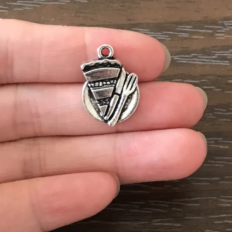 12PCS DIY Jewelry Making Slice of Cake and Fork Charms Zinc Alloye Pendant Charm for Bracelets Necklaces Earrings Zipper Pulls
12PCS DIY Jewelry Making Slice of Cake and Fork Charms Zinc Alloye Pendant Charm for Bracelets Necklaces Earrings Zipper Pulls