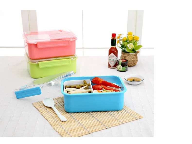 

1PC Microwave Bento Lunch Box Ecofriendly Outdoor Portable Microwave Lunch Box Food Containers 900ml OK 0340