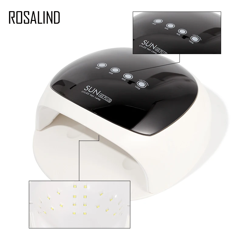 ROSALIND 52W Nails Lamp UV LED Nail Dryer for Gel Lacquer Manicure Tools Material Sosk off Polish Art Tool | Красота и здоровье