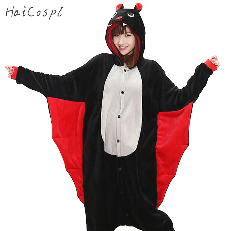 Bat Kigurumi Cosplay Pajamas Costume Women Adult Animals Onesie Female Black Red Sleepwear With Wing Cartoon Party Costume Girls
Bat Kigurumi Cosplay Pajamas Costume Women Adult Animals Onesie Female Black Red Sleepwear With Wing Cartoon Party Costume Girls