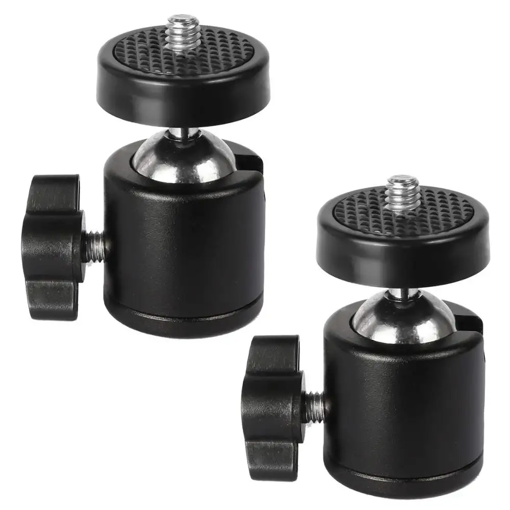 2 Pcs 360 Degree Swivel Mini Tripod Ball Head with 1/4" Screw Thread Base for DSLR Camera Camcorder LED Light Bracket HTC Vive B
2 Pcs 360 Degree Swivel Mini Tripod Ball Head with 1/4" Screw Thread Base for DSLR Camera Camcorder LED Light Bracket HTC Vive B