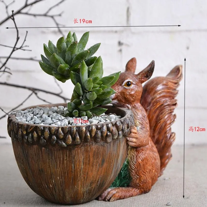 New Squirrel-shaped Resin Flower Pot Multi-flesh Creative Mini Flower Pot Container Arrangements 19x11x12cm
New Squirrel-shaped Resin Flower Pot Multi-flesh Creative Mini Flower Pot Container Arrangements 19x11x12cm