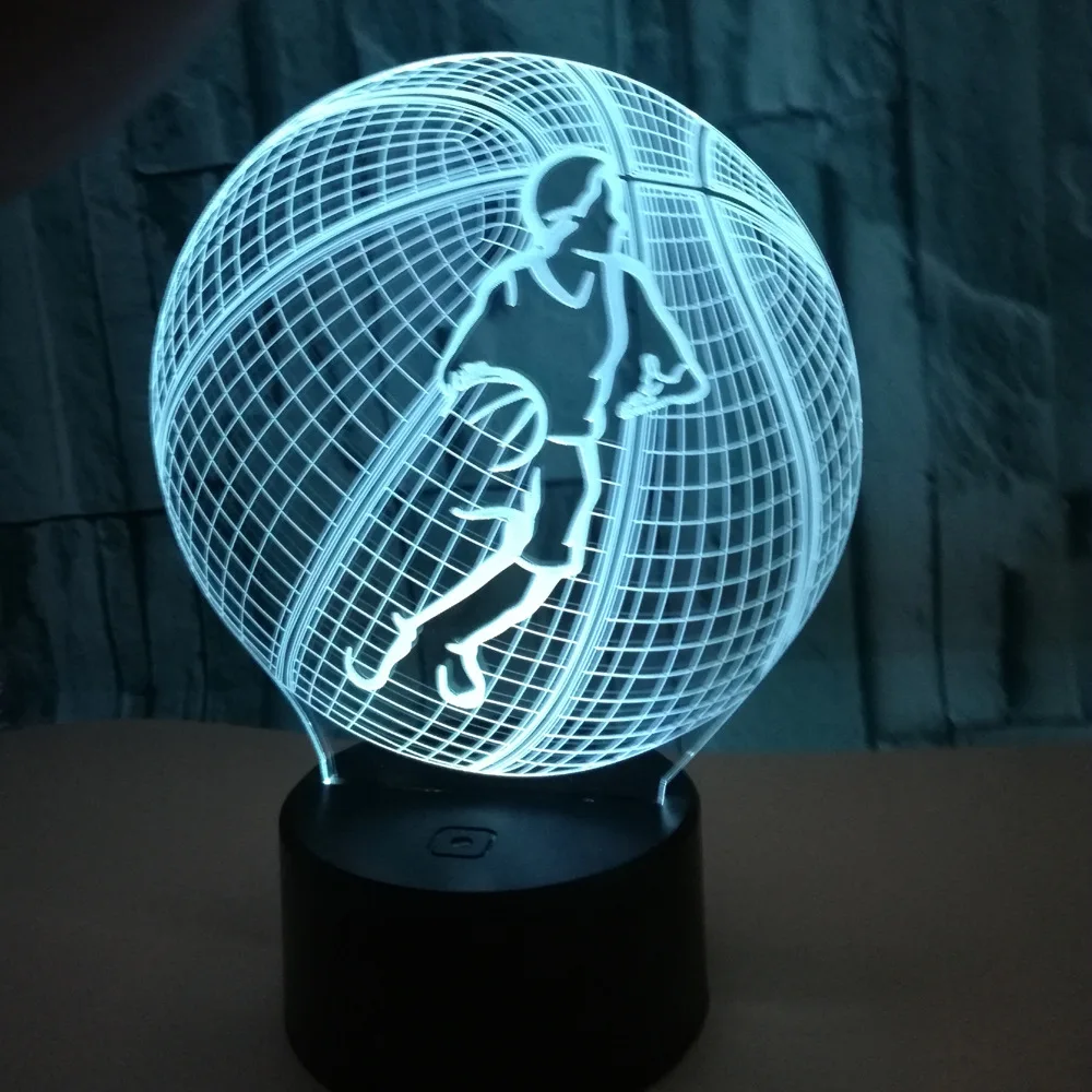 Creative Play Basketball 3d Lights Colorful Touch Illusion Table Lamps Usb Desktop Small Night Light Lamparas De Mesa Desk Lamp
Creative Play Basketball 3d Lights Colorful Touch Illusion Table Lamps Usb Desktop Small Night Light Lamparas De Mesa Desk Lamp