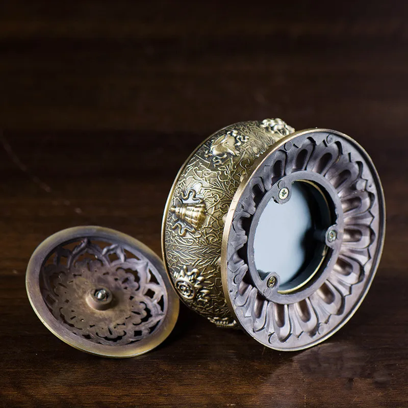 1pc Buddhist Tibetan Lotus Base Eight Auspicious Symbol Pattern Decorate 7.5cm Alloy Metal Retro Home Decoration Incense Burner
1pc Buddhist Tibetan Lotus Base Eight Auspicious Symbol Pattern Decorate 7.5cm Alloy Metal Retro Home Decoration Incense Burner