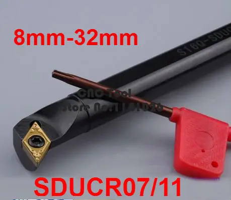 1PCS 8mm 10mm 12mm 14mm 16mm 20mm 25mm 32mm SDUCR07 SDUCR11 SDUCL07 SDUCL11 the Right/Left Hand CNC Turning Lathe tools
1PCS 8mm 10mm 12mm 14mm 16mm 20mm 25mm 32mm SDUCR07 SDUCR11 SDUCL07 SDUCL11 the Right/Left Hand CNC Turning Lathe tools