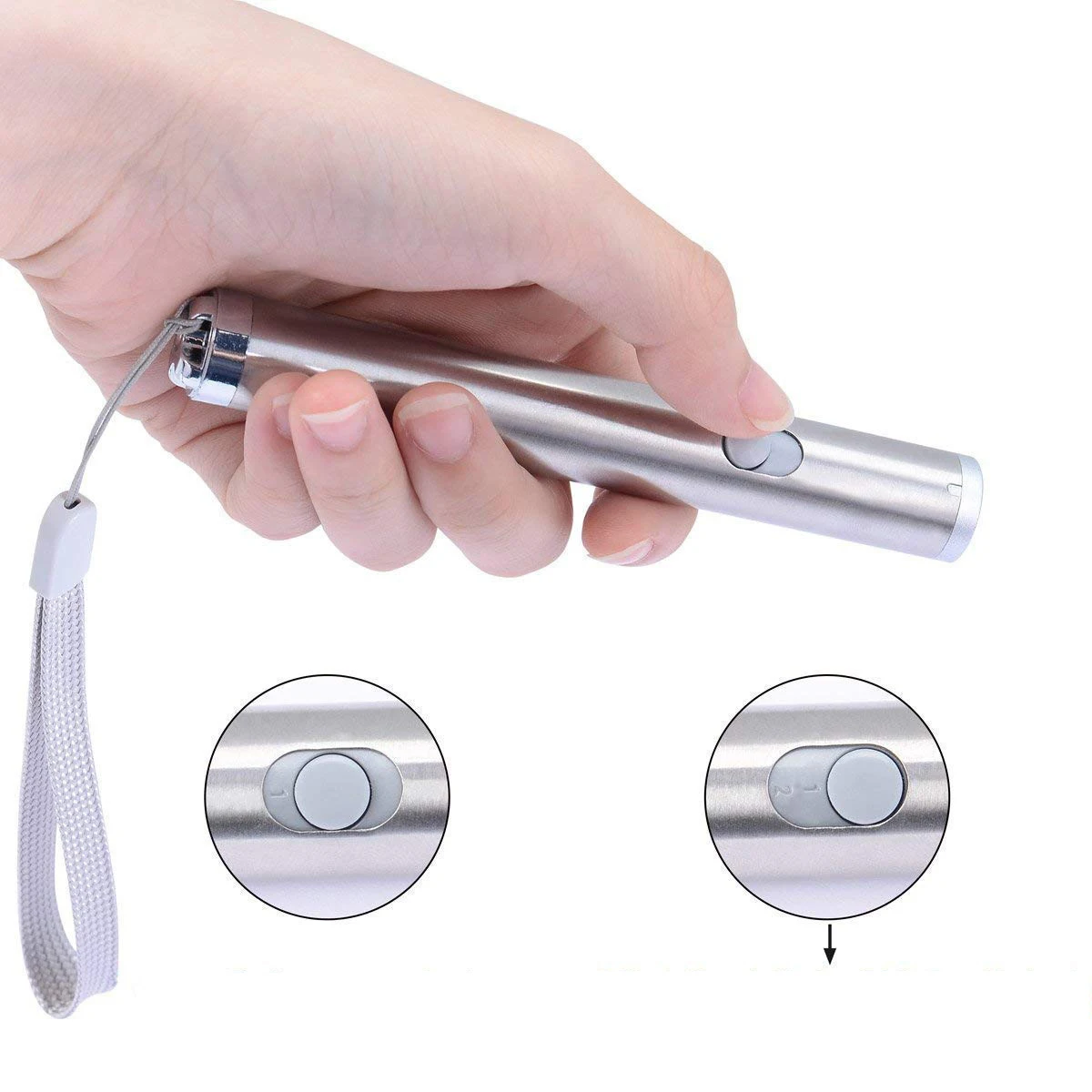 Metal Interactive Laser Teasing Cat Toy Stink Two In One Stainless Steel Laser Interactive Pet Toys Supplies 11.7*1.5cm
Metal Interactive Laser Teasing Cat Toy Stink Two In One Stainless Steel Laser Interactive Pet Toys Supplies 11.7*1.5cm