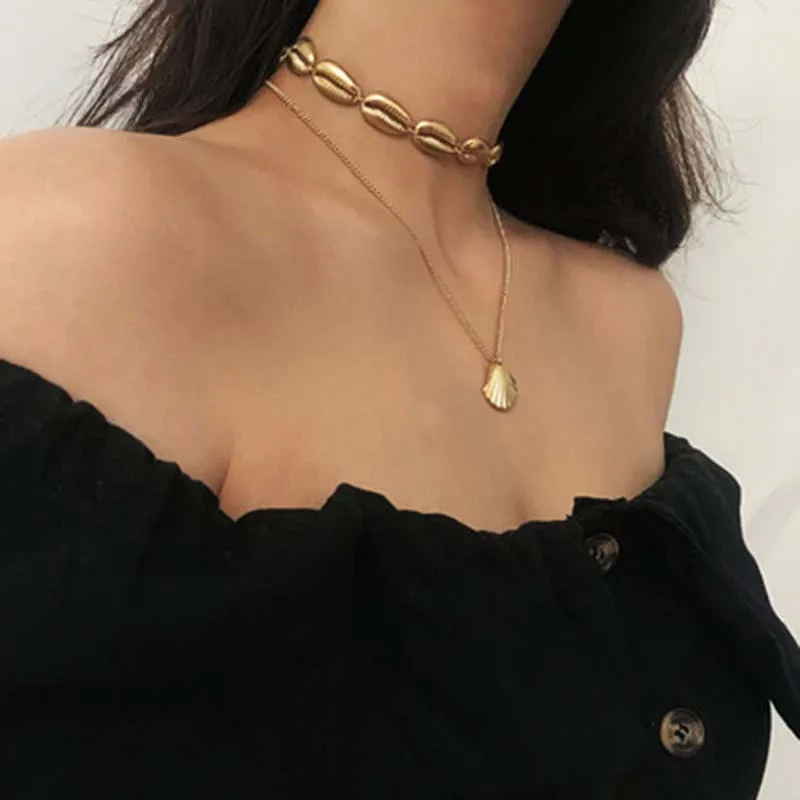 2019 new fashion beach shell necklace simple for ladies bohemian summer shell necklace
2019 new fashion beach shell necklace simple for ladies bohemian summer shell necklace