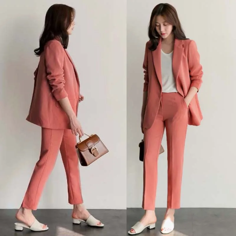 Women Casual Suit Loose Office Business Suits Formal Work Wear Sets Uniform Styles Elegant Pant Suits two piece set
Women Casual Suit Loose Office Business Suits Formal Work Wear Sets Uniform Styles Elegant Pant Suits two piece set