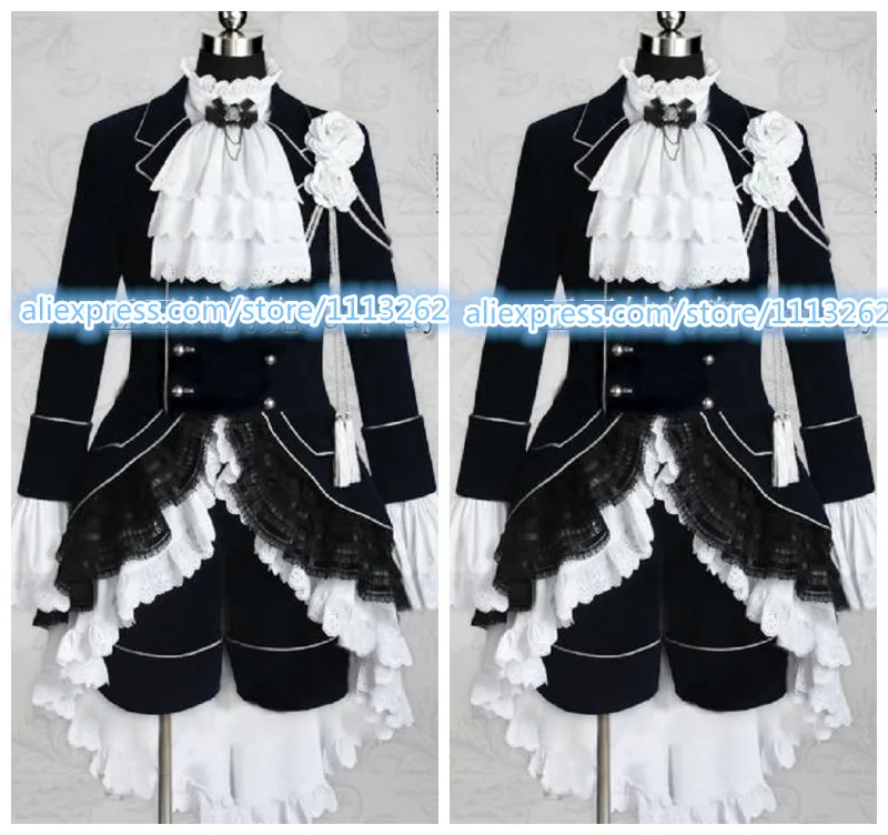 anime Black butler Kuroshitsuji Ciel Phantomhive Circus Black Suit Outfit Cosplay costume custom made any size
anime Black butler Kuroshitsuji Ciel Phantomhive Circus Black Suit Outfit Cosplay costume custom made any size