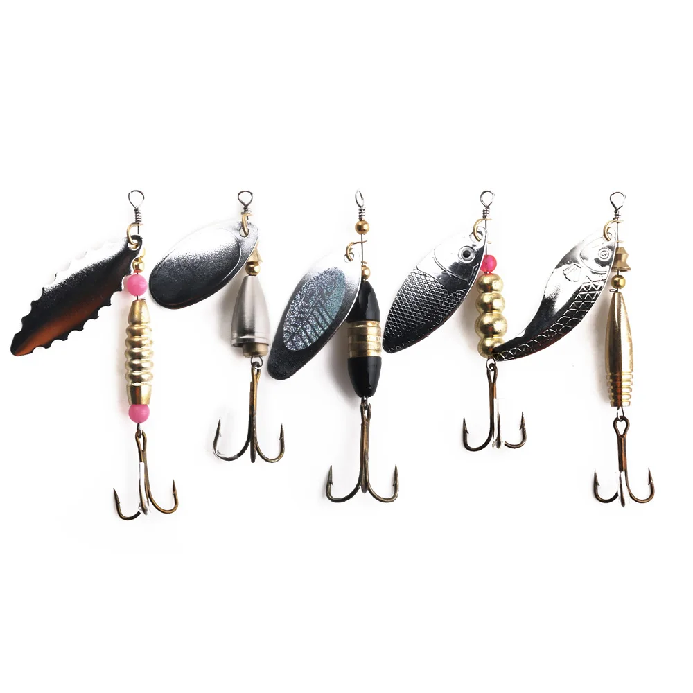 HENGJIA 5PCS Mixed Sequins Rotating Bait 5 Style Spinner Bait Artificial Hard Bait Pesca Fishing Tackle
HENGJIA 5PCS Mixed Sequins Rotating Bait 5 Style Spinner Bait Artificial Hard Bait Pesca Fishing Tackle