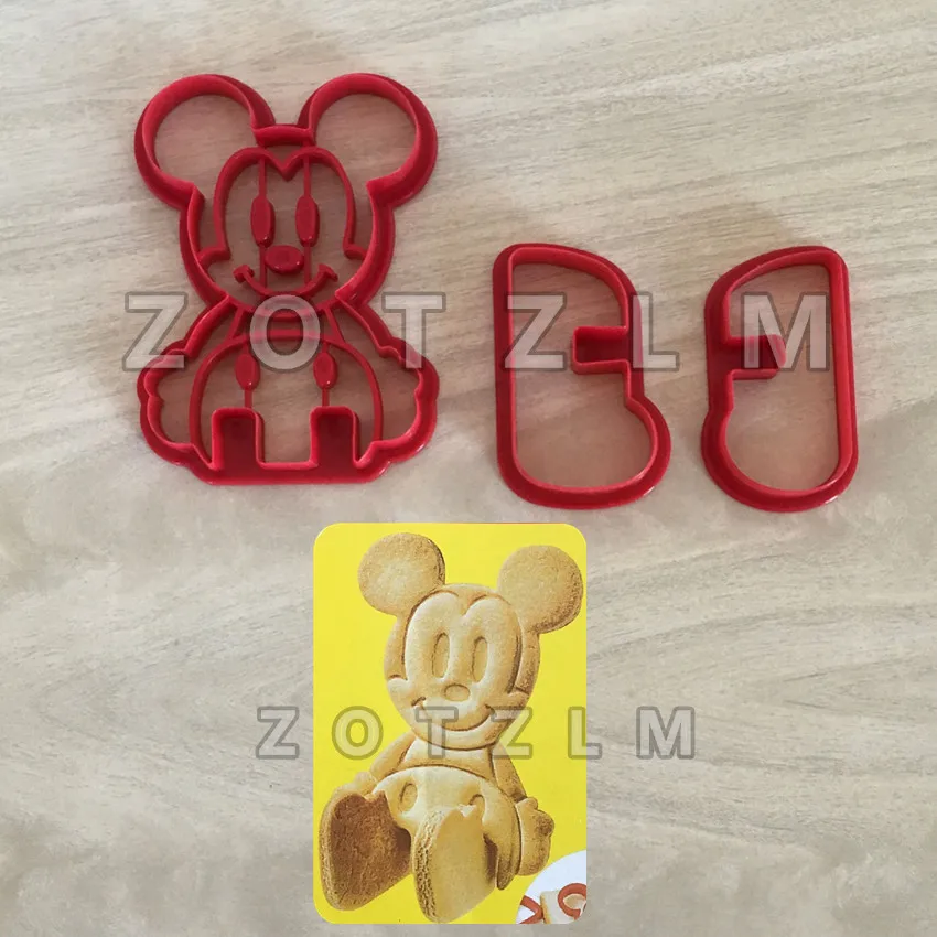 3 шт./набор милый мультфильм 3D мышь пластиковые стереоскопические формочки для