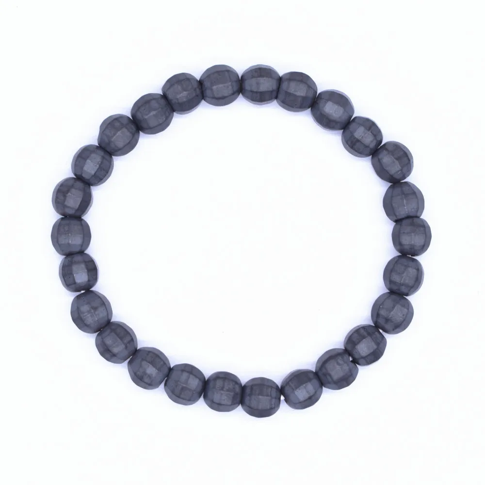 VOQ 2019 Sports & Leisure Hematite Bracelet Cut angle 8mm Beads Men Energy Stone Fashion Health Jewelry |