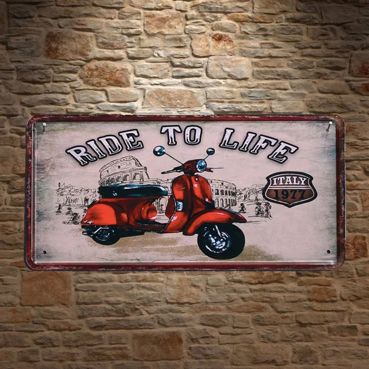 1pc Italian Scooter Motocycle Rome Rider plaques Tin Plate Sign wall man cave Decoration Poster metal vintage retro decor shop
1pc Italian Scooter Motocycle Rome Rider plaques Tin Plate Sign wall man cave Decoration Poster metal vintage retro decor shop