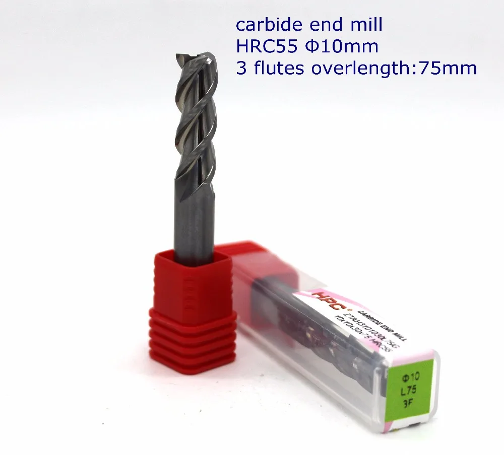 router bit 10*10*75 of 3 flutes flat end HRC 55 carbide end mill tungsten knife mill cutter CNC machine tool
router bit 10*10*75 of 3 flutes flat end HRC 55 carbide end mill tungsten knife mill cutter CNC machine tool