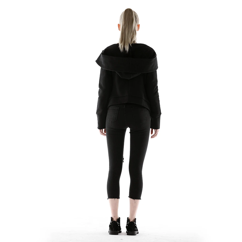 Punk Darkness Women's Coats Irregular Witch Cloak Personality Cardigan with Hoodie Black Coats New In Fashion
Punk Darkness Women's Coats Irregular Witch Cloak Personality Cardigan with Hoodie Black Coats New In Fashion