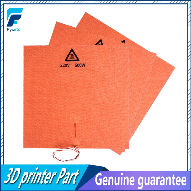 1PC Silicone Heater Pad 220V 600W 400x400mm For CR-10 S4 3D Printer Bed With Adhesive Backing
1PC Silicone Heater Pad 220V 600W 400x400mm For CR-10 S4 3D Printer Bed With Adhesive Backing