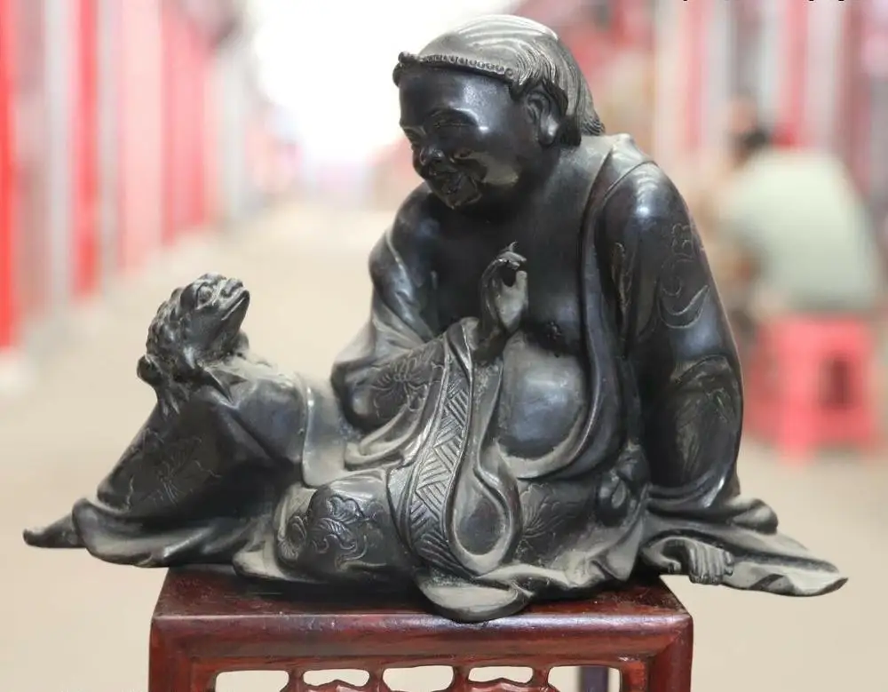 Chinese Folk Myth Bronze Copper Wealth Toad Liuhai Liu Hai Play Toad Statue BN3
Chinese Folk Myth Bronze Copper Wealth Toad Liuhai Liu Hai Play Toad Statue BN3