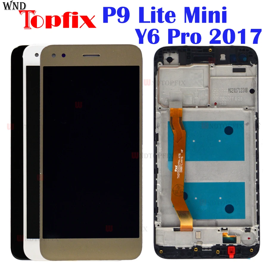 Для Huawei P9 Lite Мини ЖК-дисплей сенсорный экран дигитайзер с рамкой SLA-L02/SLA-L22/Y6 Pro в