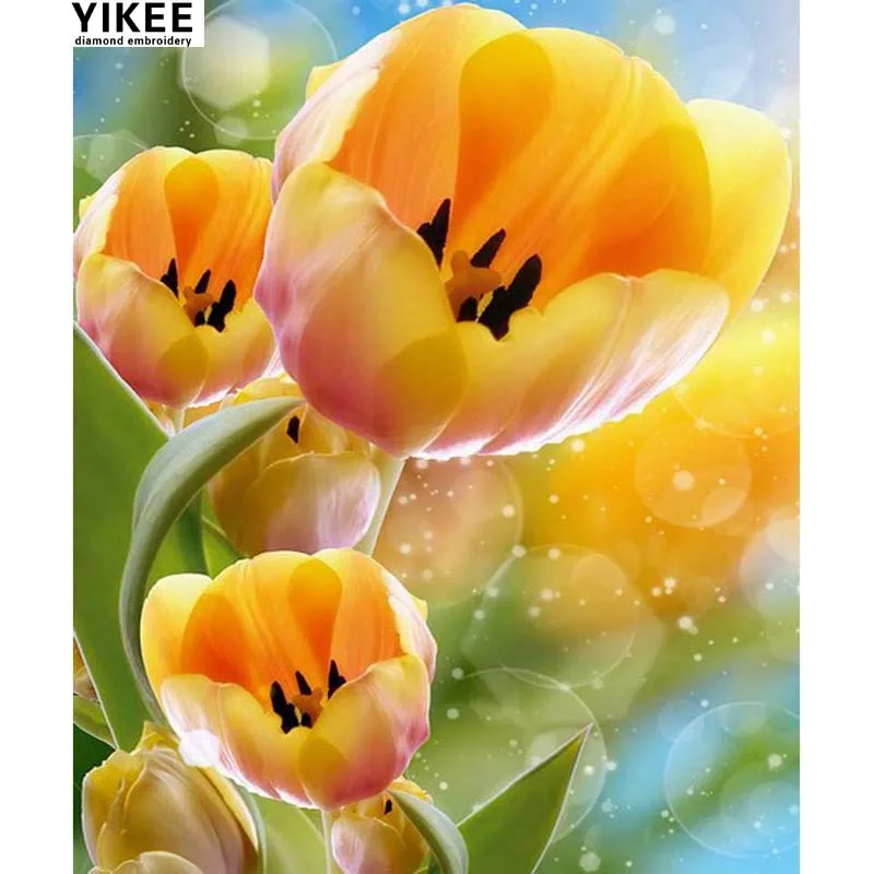 YIKEE Diamond Painting Flowers Tulips Cross Stitch DIY Diamond Painting Diamond Mosaic Rhinestones Home Decor k44
YIKEE Diamond Painting Flowers Tulips Cross Stitch DIY Diamond Painting Diamond Mosaic Rhinestones Home Decor k44