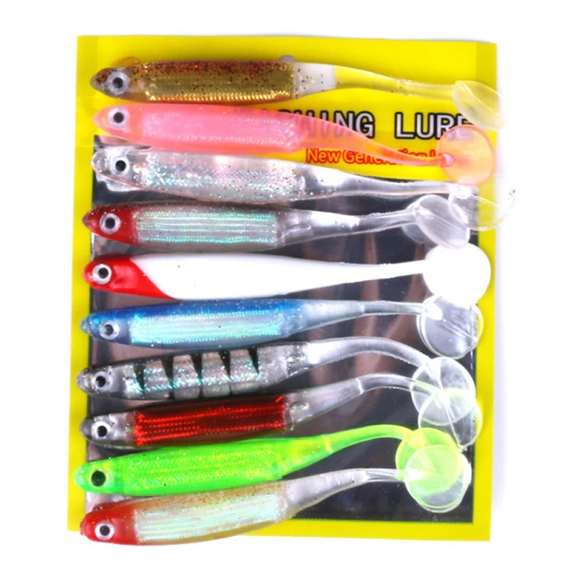 New 10pcs/set Artificial Fishing Lure Soft Pesca Lure 52g Japan Shad Lure Worm Swim bait Jig Head Fly Fishing Silicone Rubber
New 10pcs/set Artificial Fishing Lure Soft Pesca Lure 52g Japan Shad Lure Worm Swim bait Jig Head Fly Fishing Silicone Rubber