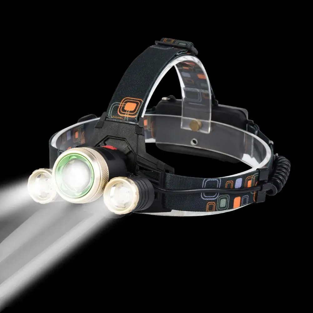 3* T6 LED 500LM Headlamp USB Rechargeable Led Head Light Lamp 4 Modes Brightness 18650 Headlight Flashlight Torch
3* T6 LED 500LM Headlamp USB Rechargeable Led Head Light Lamp 4 Modes Brightness 18650 Headlight Flashlight Torch