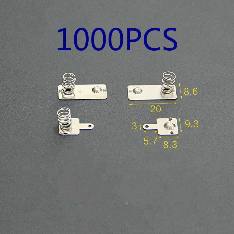 Hot 1000PCS AAA battery pack 8.3*9.3/ 8.6*20MM spring contact piece battery box positive and negative single-pole
Hot 1000PCS AAA battery pack 8.3*9.3/ 8.6*20MM spring contact piece battery box positive and negative single-pole