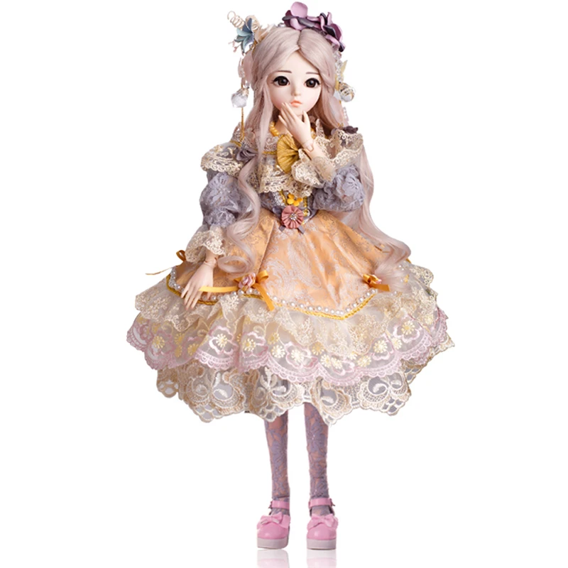 BJD 60CM Elegant Doll Toys 1/3 Brown Eyes With Clothes Handmade Beauty Toys Silicone Reborn Doll Toy Gift For Children
BJD 60CM Elegant Doll Toys 1/3 Brown Eyes With Clothes Handmade Beauty Toys Silicone Reborn Doll Toy Gift For Children