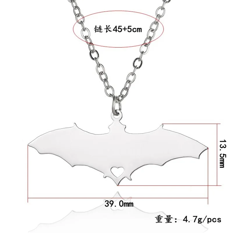 Stainless steel golden bat pendant necklace animal love necklace men and women jewelry Valentine's Day gift
Stainless steel golden bat pendant necklace animal love necklace men and women jewelry Valentine's Day gift