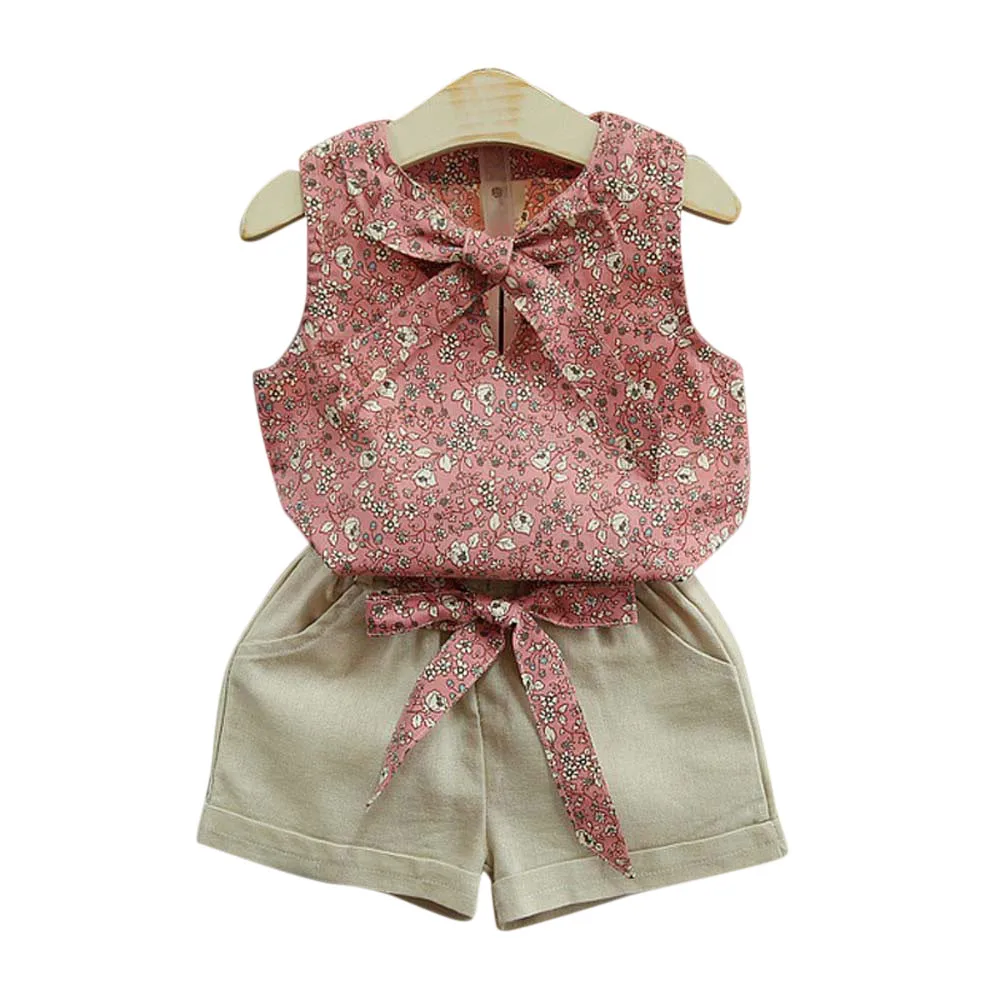 TELOTUNY baby girl clothes summer clothing set Kids Baby Girls Floral Bowknot Vest T-Shirt+Shorts Outfits Clothes Set X0510
TELOTUNY baby girl clothes summer clothing set Kids Baby Girls Floral Bowknot Vest T-Shirt+Shorts Outfits Clothes Set X0510