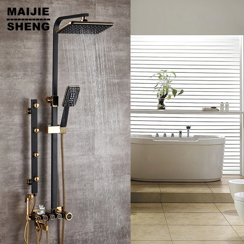 Four function Shower faucet Bathtub Faucet Bathroom Luxury black Golden shower mixer with bidet shower antique gold shower set
Four function Shower faucet Bathtub Faucet Bathroom Luxury black Golden shower mixer with bidet shower antique gold shower set