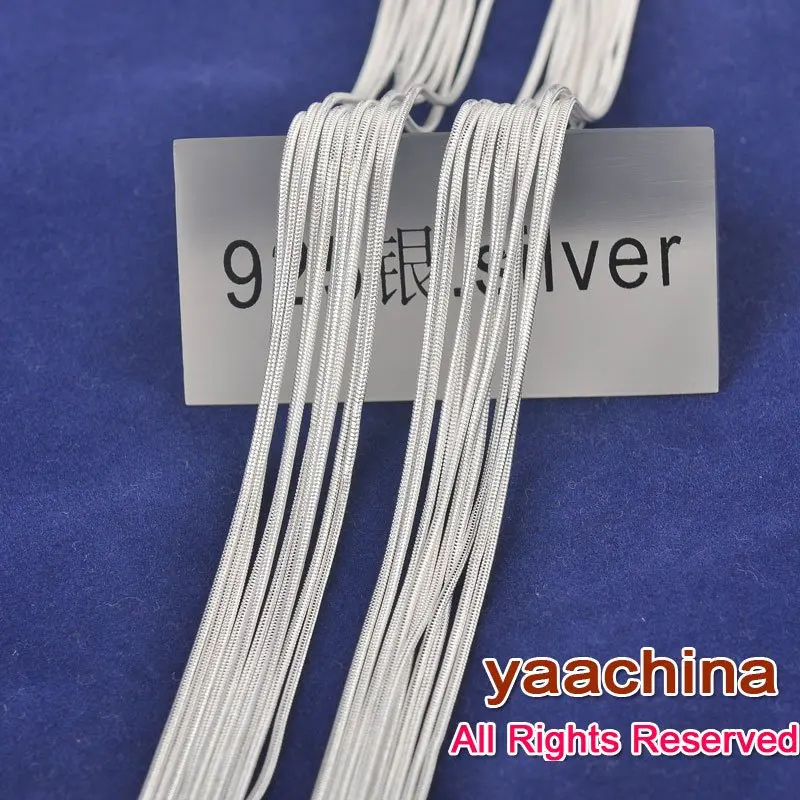Classic Women Fast Shipping 10Pcs/Lot 18" 925 Sterling Silver Jewelry Snake Silver Necklace Chains 1.2MM
Classic Women Fast Shipping 10Pcs/Lot 18" 925 Sterling Silver Jewelry Snake Silver Necklace Chains 1.2MM