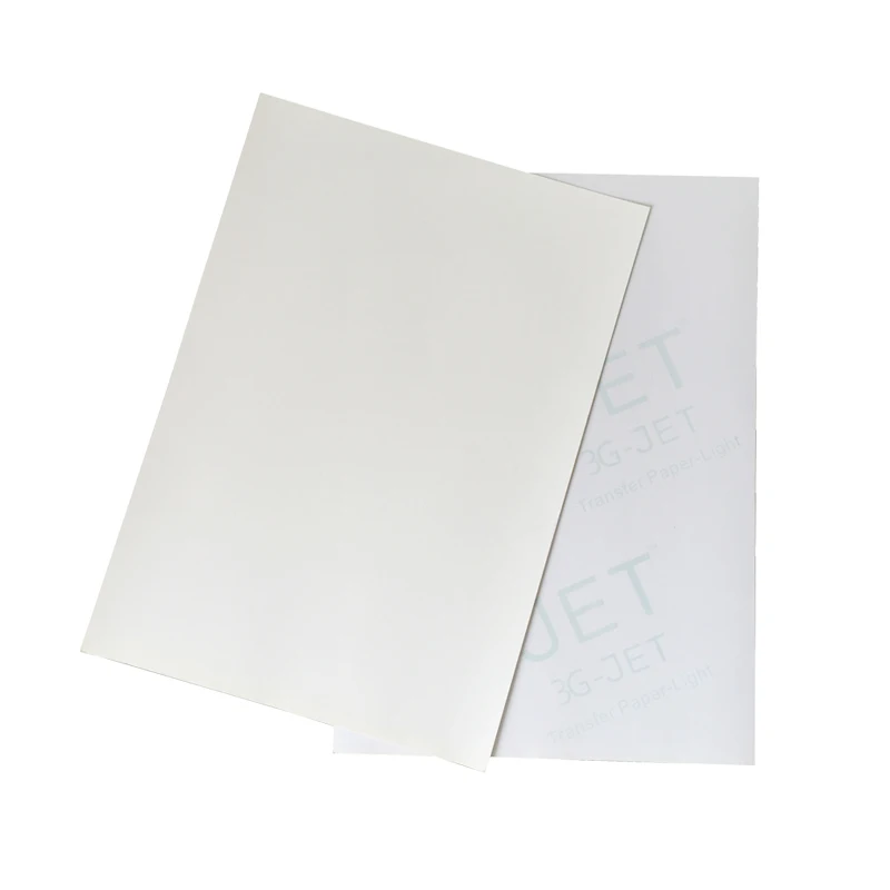 Light color 3GJE for cotton T-shirt clothing for A4 inkjet printer transfer paper/ sublimation paper
Light color 3GJE for cotton T-shirt clothing for A4 inkjet printer transfer paper/ sublimation paper
