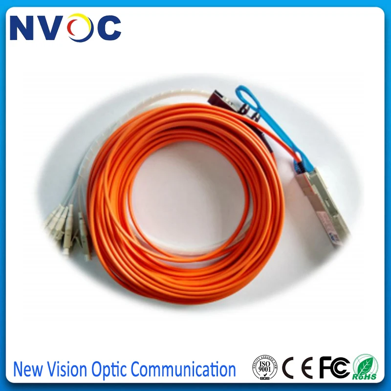 40 Гбит/с QSFP + до 8 * LC/UPC ST FC LC прорыв 2 м OM2 AOC волоконно-активный оптический кабель |