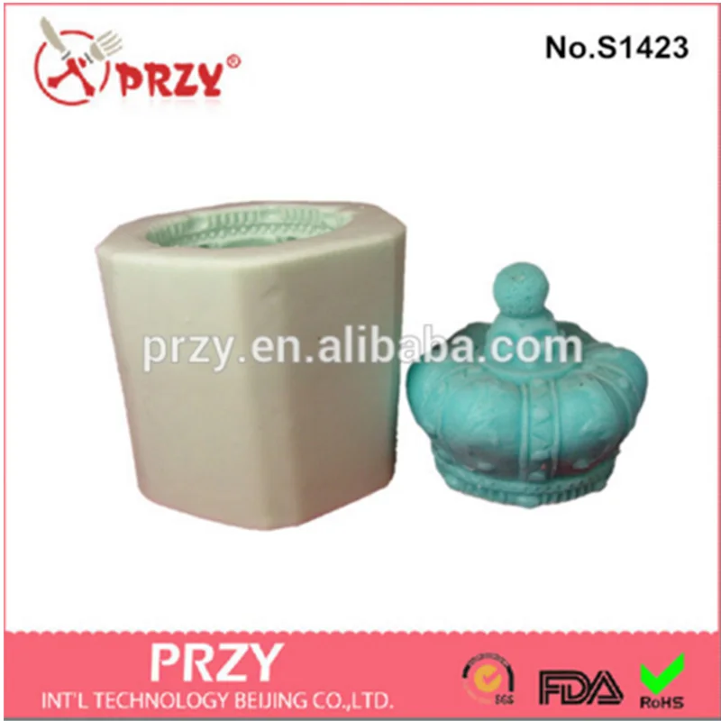 PRZY High quality 3d silicone crown candle mold fondant cake molds stencils for cake decorations aroma stone moulds
PRZY High quality 3d silicone crown candle mold fondant cake molds stencils for cake decorations aroma stone moulds