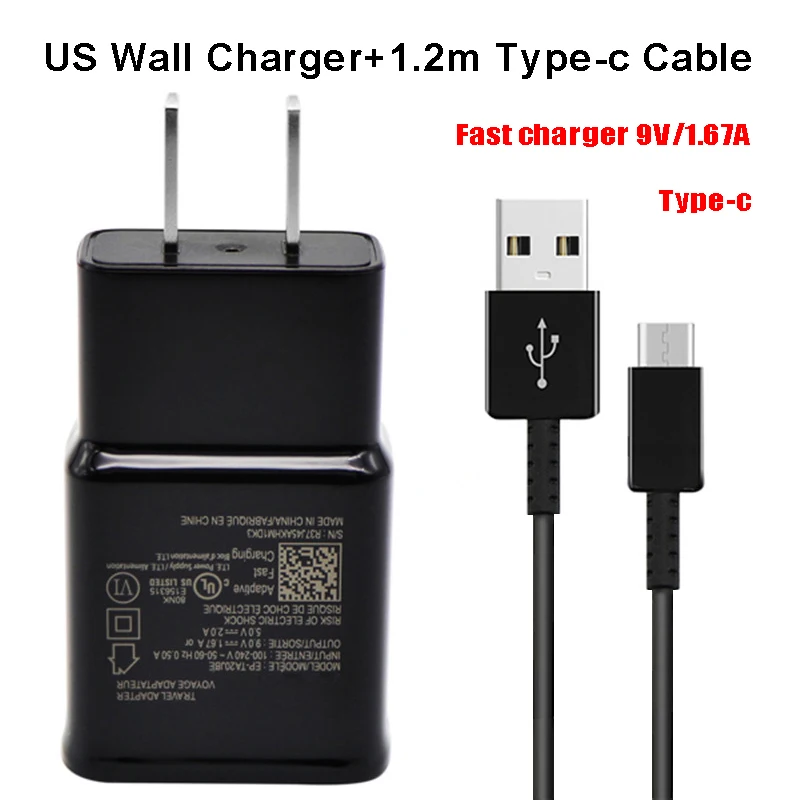 Fast Charger Original Adaptive For Samsung S8 S9 Plus Quick Travel Wall Adapter Charge With 1.2M Type C Cable 9V1.67A Charging
Fast Charger Original Adaptive For Samsung S8 S9 Plus Quick Travel Wall Adapter Charge With 1.2M Type C Cable 9V1.67A Charging
