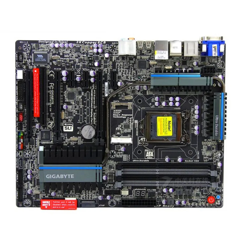 Материнская плата для Gigabyte GA Z77X UP5 TH оригинальная настольного ПК Z77 LGA 1155 i3 i5 i7 DDR3 32G SATA3 ATX|Материнские платы| |