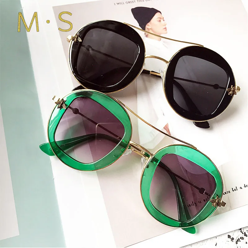 Фото Женские солнцезащитные очки MS 2018 брендовые дизайнерские на лето модные