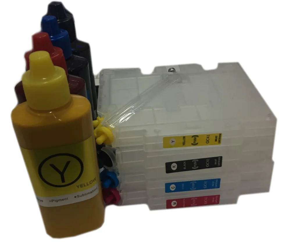 einkshop 1 Set GC41 Refillable Ink Cartridge +GC41 Sublimation Ink for Ricoh SG2100N SG3100 SG3100SNW SG3110DNW SG3110DN
einkshop 1 Set GC41 Refillable Ink Cartridge +GC41 Sublimation Ink for Ricoh SG2100N SG3100 SG3100SNW SG3110DNW SG3110DN
