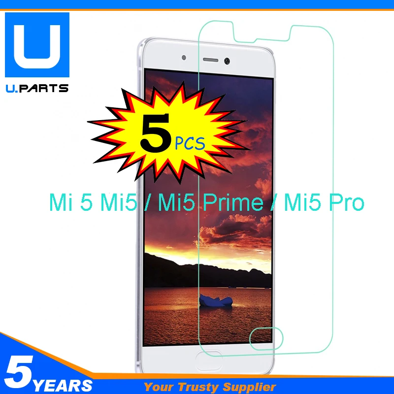 

5PC/Lot For Xiaomi Mi 5 Mi5 / Mi5 Prime / Mi5 Pro Tempered Protective Glass Screen Protector 9H Toughened Glass