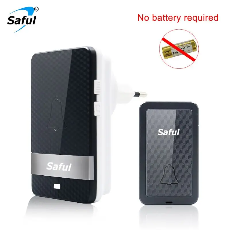 Saful EU/US Self-powered Doorbell IP68 Waterproof Wireless Doorbell 28 Ringtones 150M Button and Receiver for Ring bells
Saful EU/US Self-powered Doorbell IP68 Waterproof Wireless Doorbell 28 Ringtones 150M Button and Receiver for Ring bells